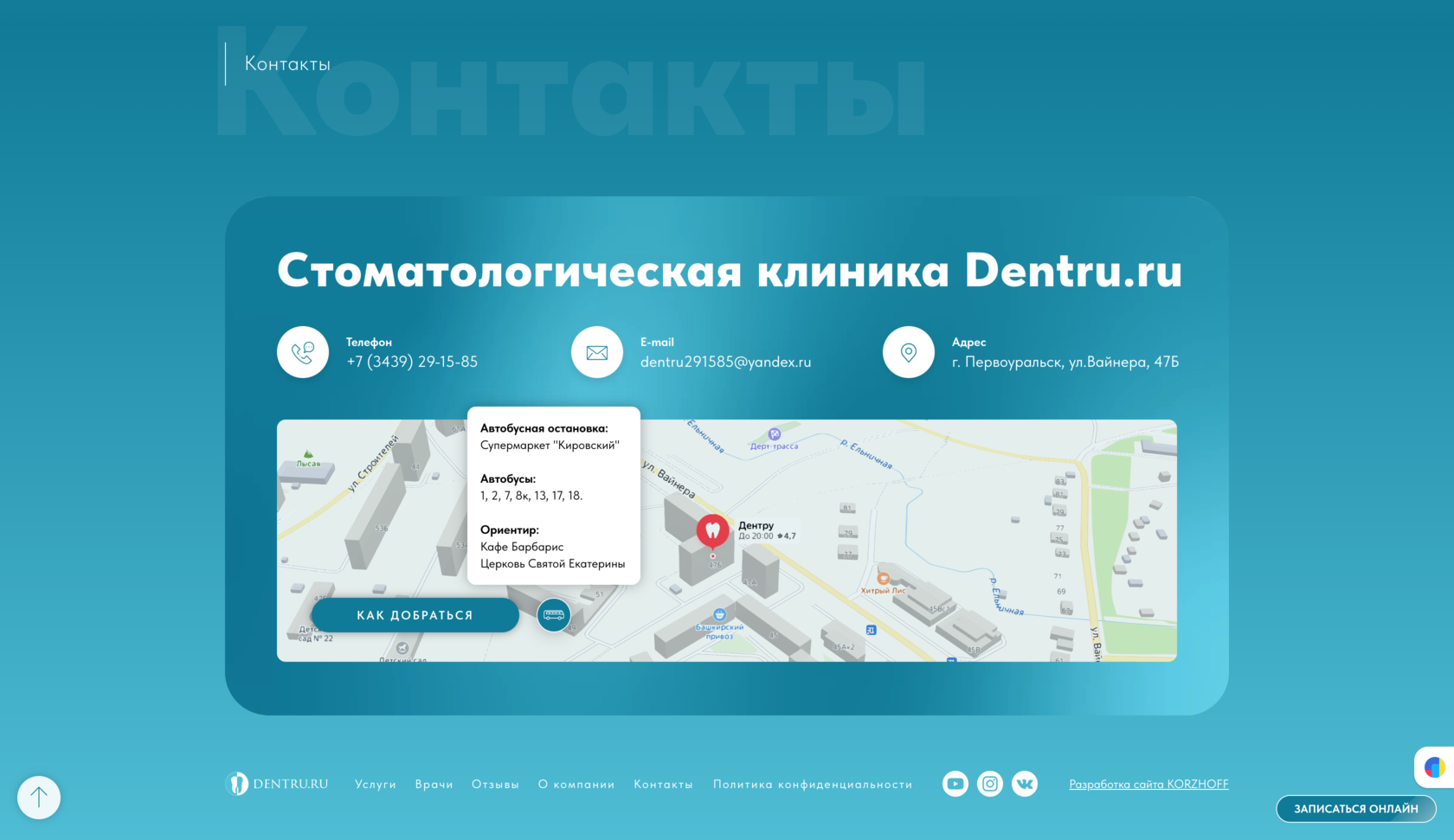 Кейс по продвижению стоматологии - создание сайта для стоматологии - маркетинг в стоматологии - контакты