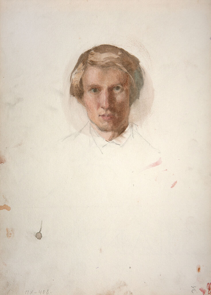 Виктор Васнецов. Автопортрет, 1867. Бумага, акварель, графитный карандаш 34 x 24,3 см. Государственная Третьяковская галерея. Москва.