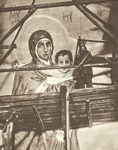 Виктор Васнецов во Владимирском соборе в Киеве в 1880-х годах