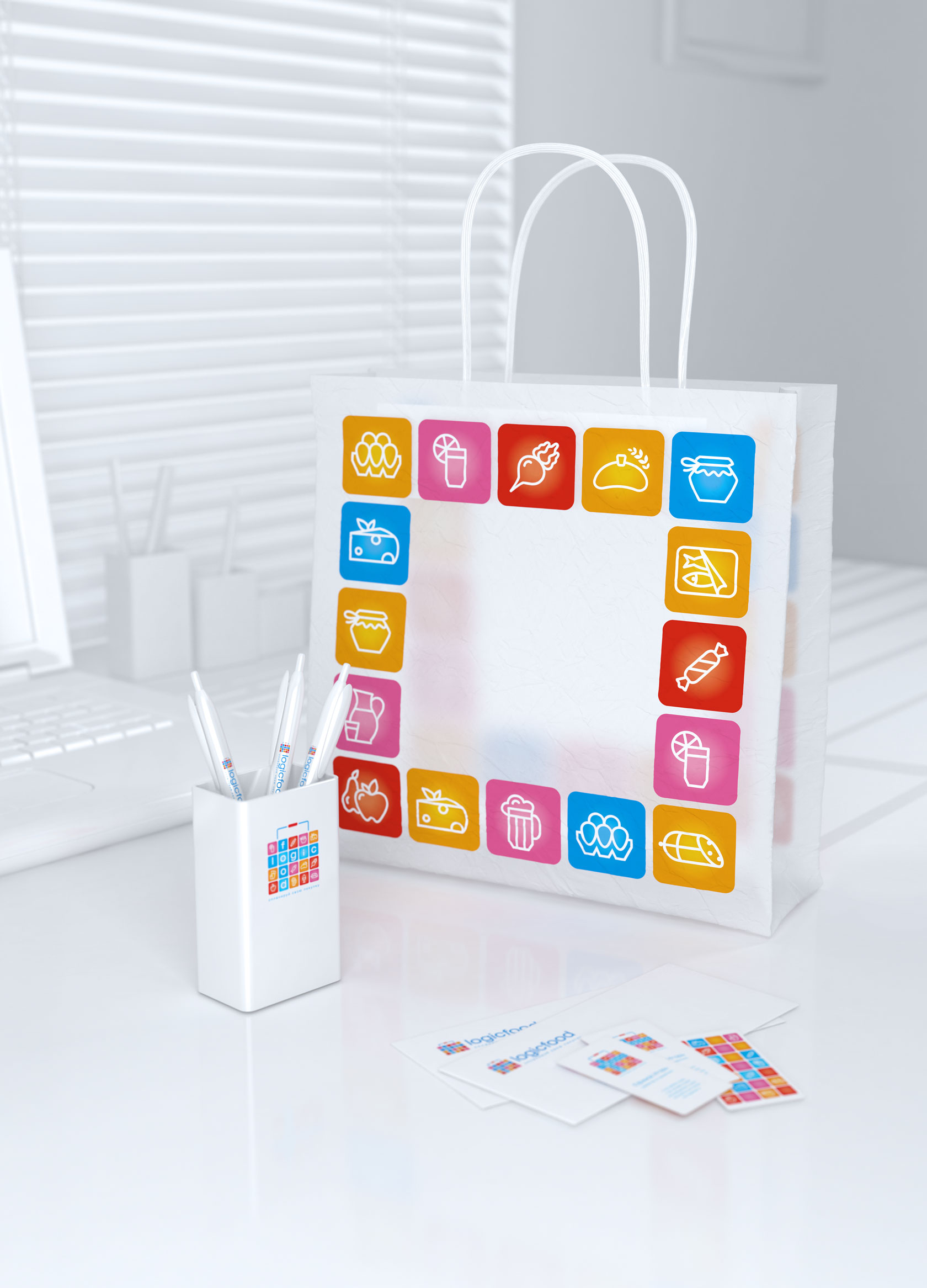 LogicFood. Разработка логотипа. Разработка фирменного стиля. Брендинговое агентство Force Gear.