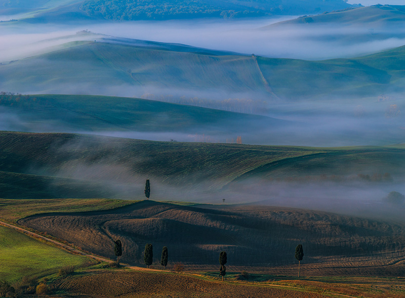 Autumn fogs in the Tuscany