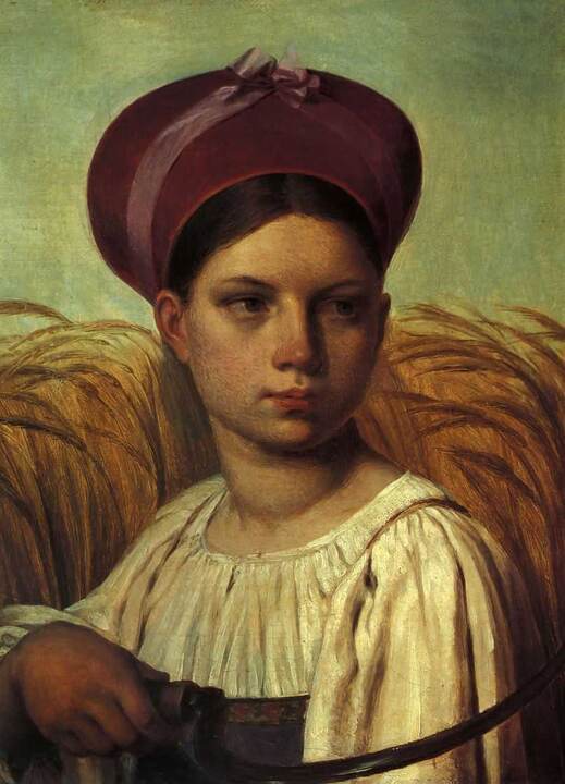 А.Г. Венецианов. Жница. Холст, масло 24×30 см, 1826 г. Государственный Русский музей, Санкт-Петербург