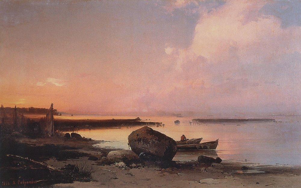 Алексей Саврасов. Морской берег в окрестностях Ораниенбаума, 1854. Холст, масло. Частное собрание