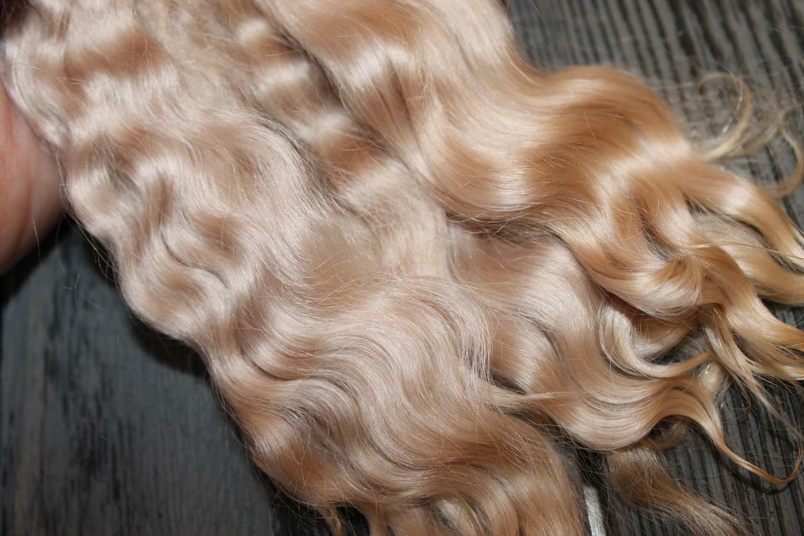 BJD 8-10" Mohair Doll hair color Graphite 0.35 oz Natural Curls for doll reborn 