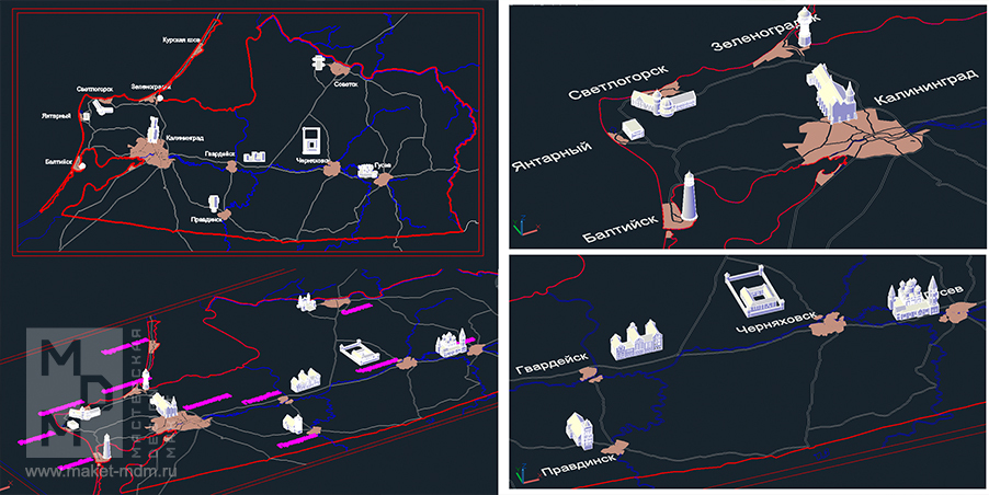 макет Калининградской области