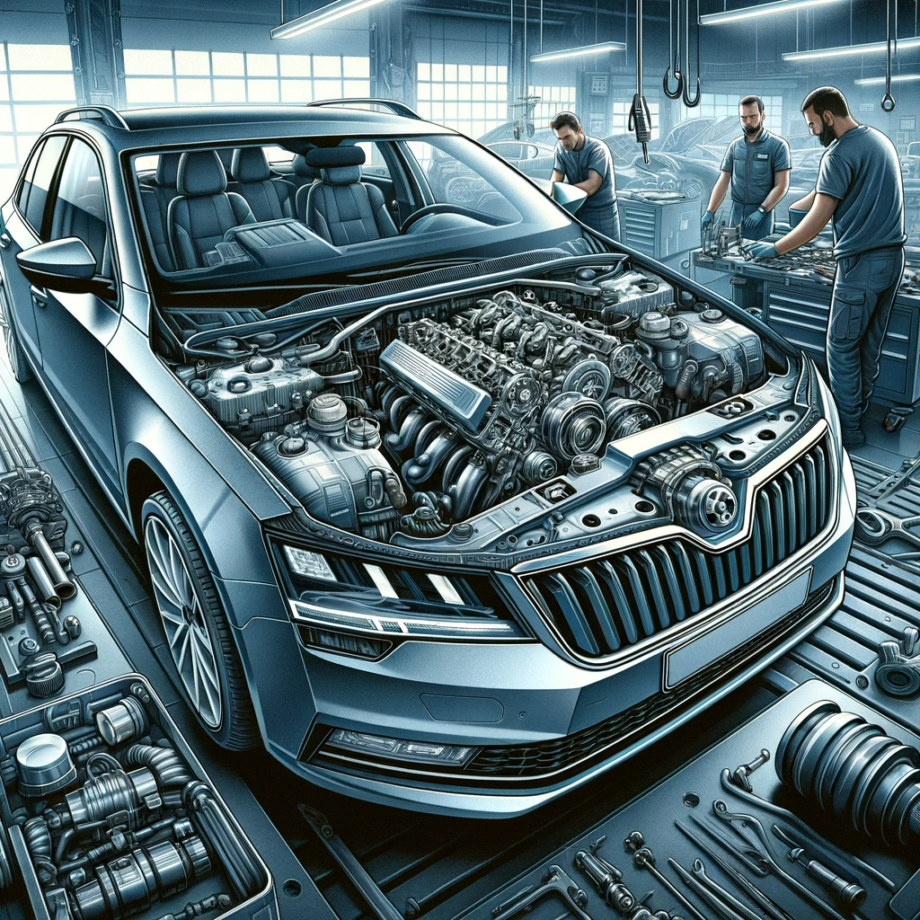 Ремонт двигателя Skoda Octavia A7 в Tochka VAG Санкт-Петербург