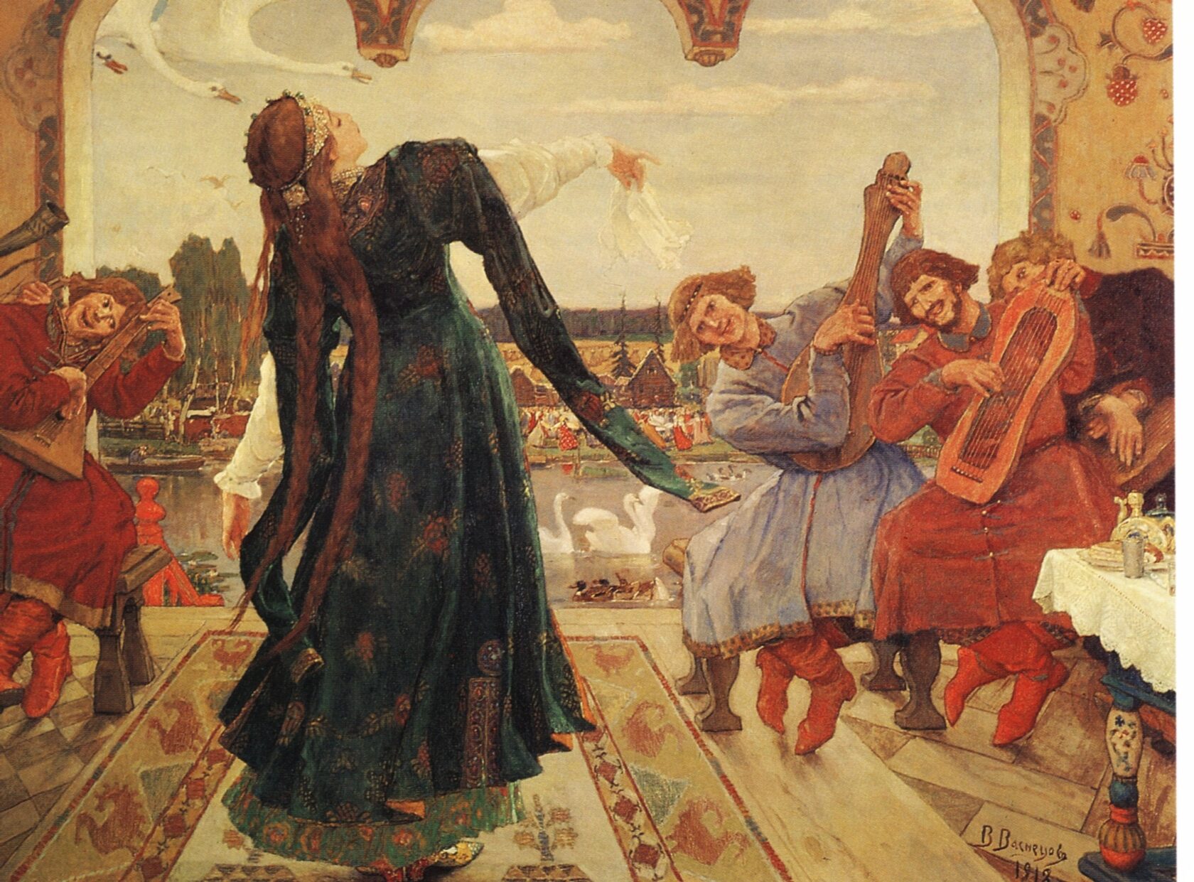 Виктор Васнецов Царевна-лягушка. 1918 Холст, масло. 185 × 250 см Третьяковская галерея, Москва