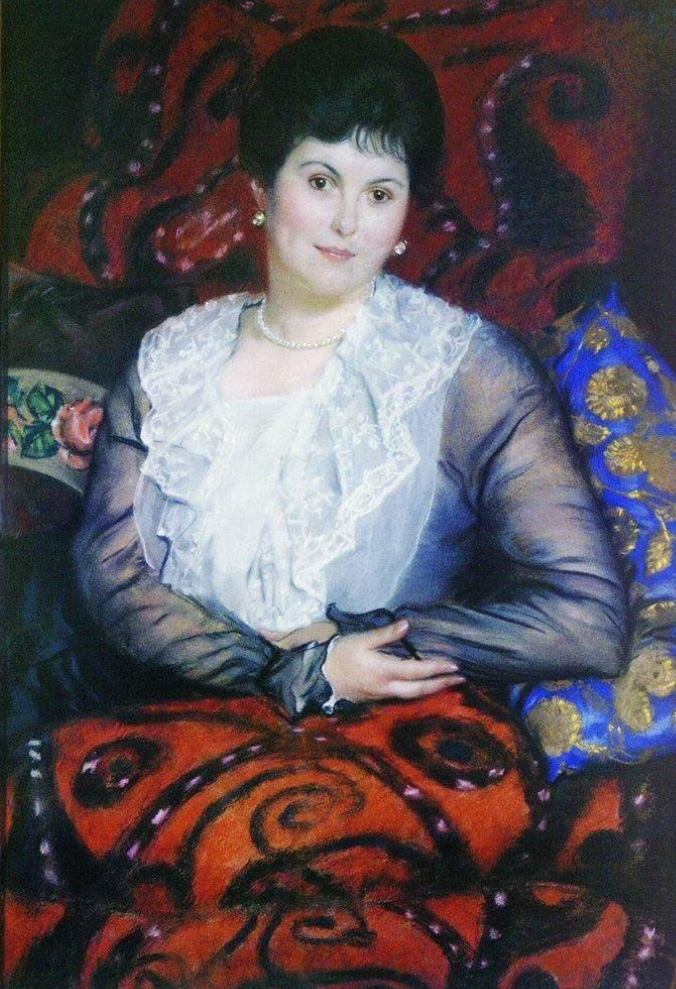 Портрет Любови Борисовны Боргман, 1915. Холст, масло 100×68 см. ГМИИ им. А. С. Пушкина в Москва