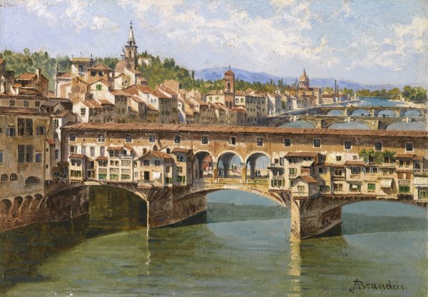 Италия. Ponte Vecchio, Florence. Antonietta Brandeis