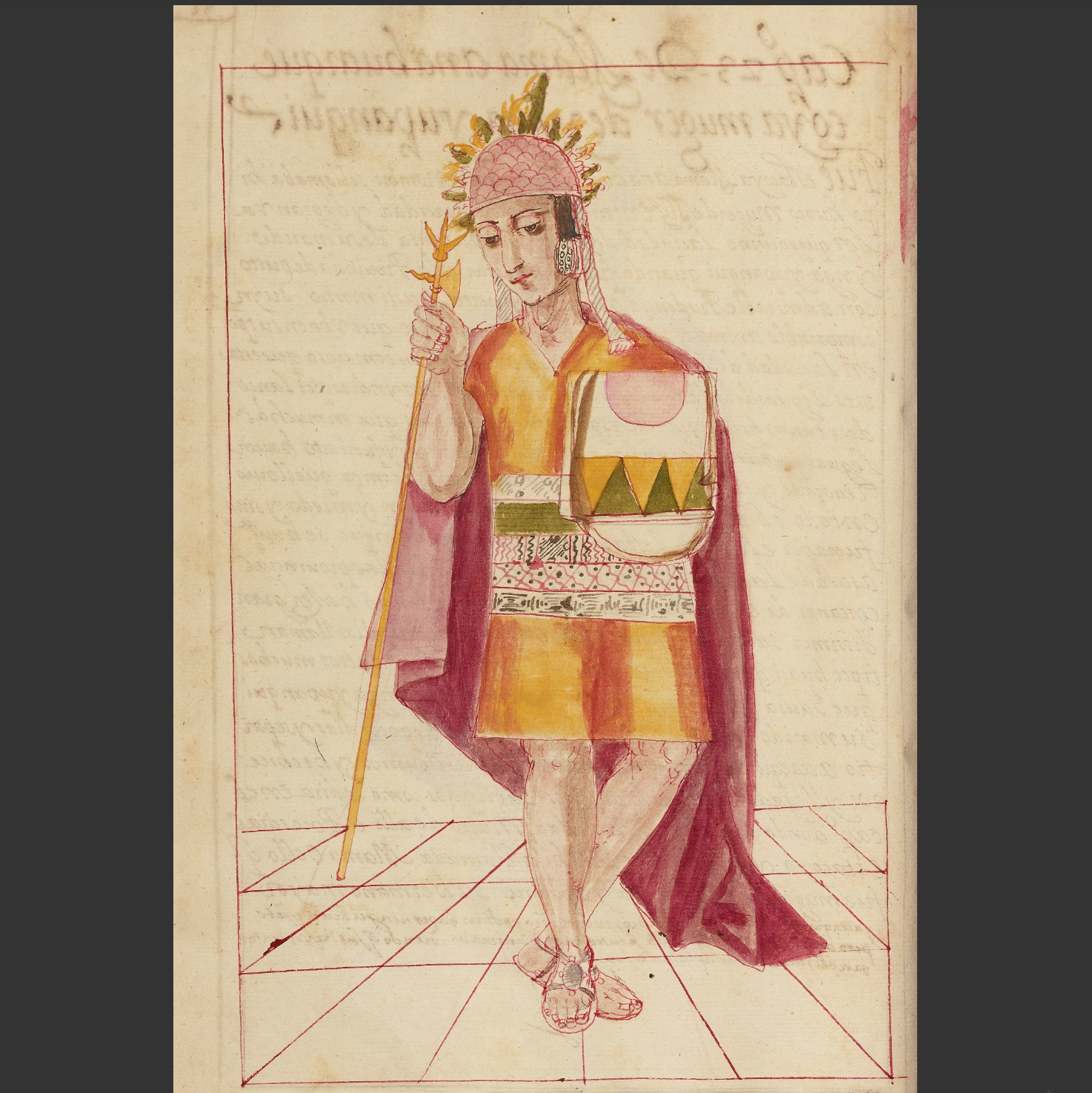 Тупак Инка Юпанки. Рисунок неизвестного автора, 1616 г. Коллекция The J. Paul Getty Museum, Los Angeles.