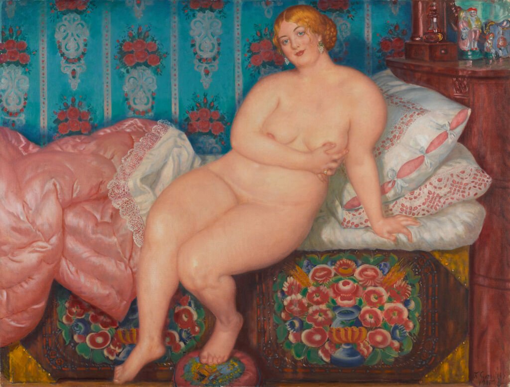 Б. М. Кустодиев. Красавица, 1915 Холст, масло 141 x 185,5 см. Третьяковская галерея, Москва