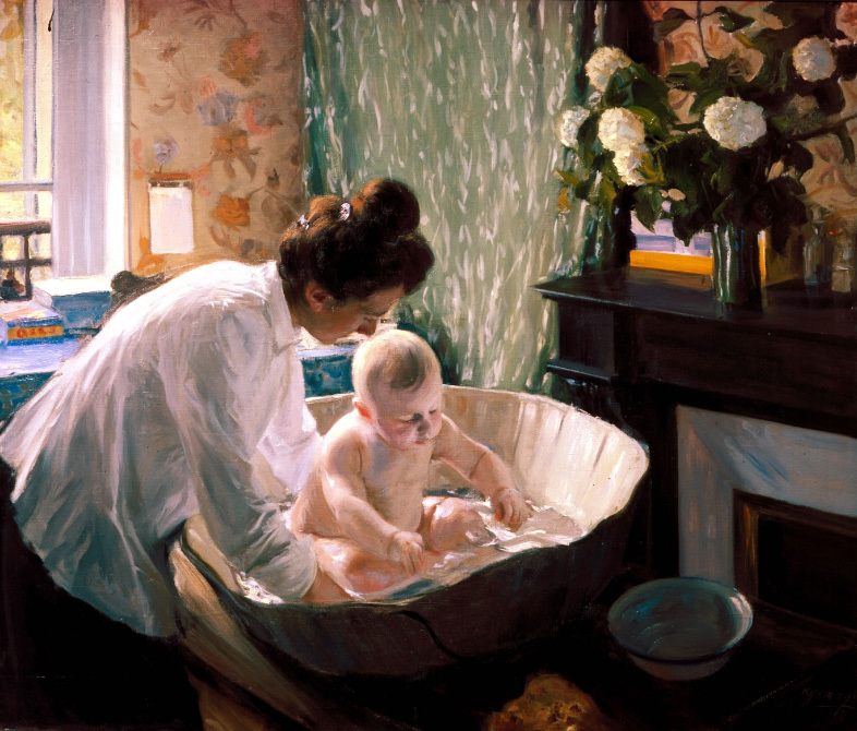 Б. М. Кустодиев. Утро, 1904. Холст, масло. 108 х 126,5 см. Государственный Русский музей, Санкт-Петербург