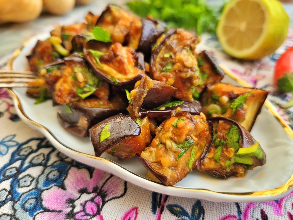 Баклажаны в духовке - вкусный и полезный салат. Израильская кухня. Иля Антеби.