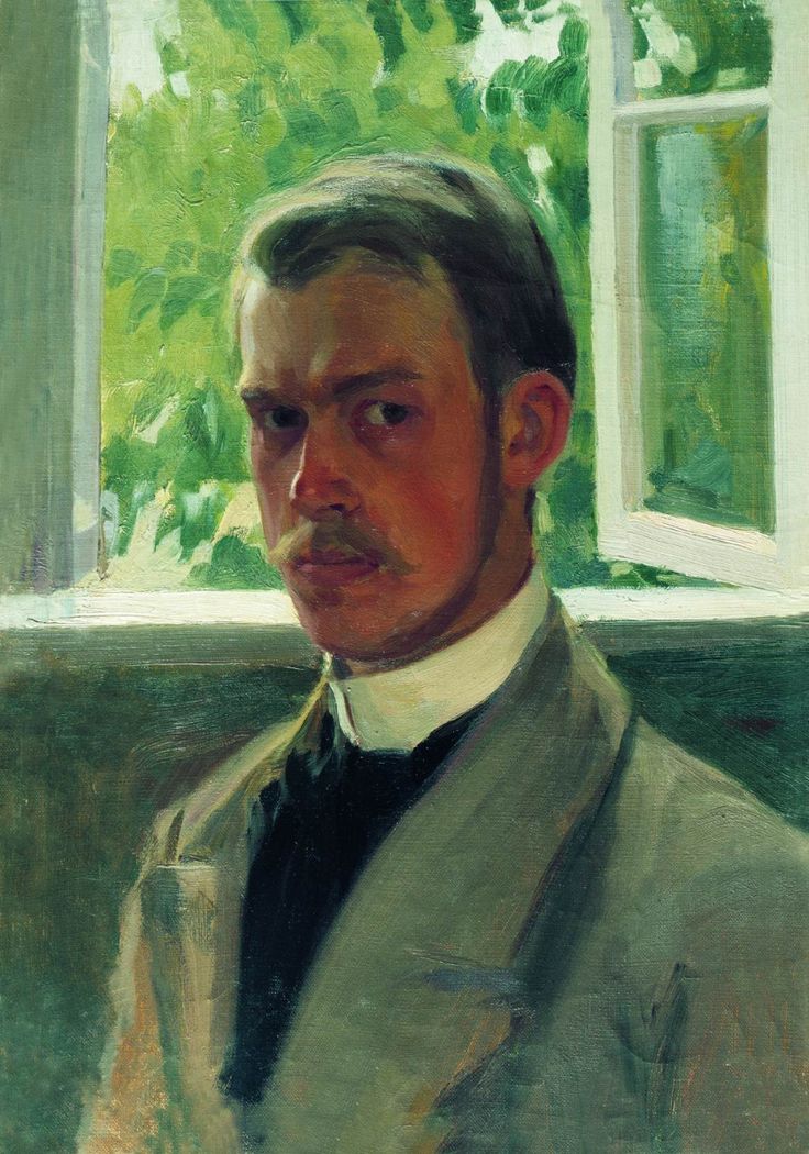 Б. М. Кустодиев. Автопортрет у окна, 1899. Пермская государственная художественная галерея?