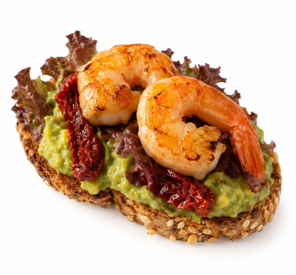 Shrimp Avocado, Cilantro (Tartines)