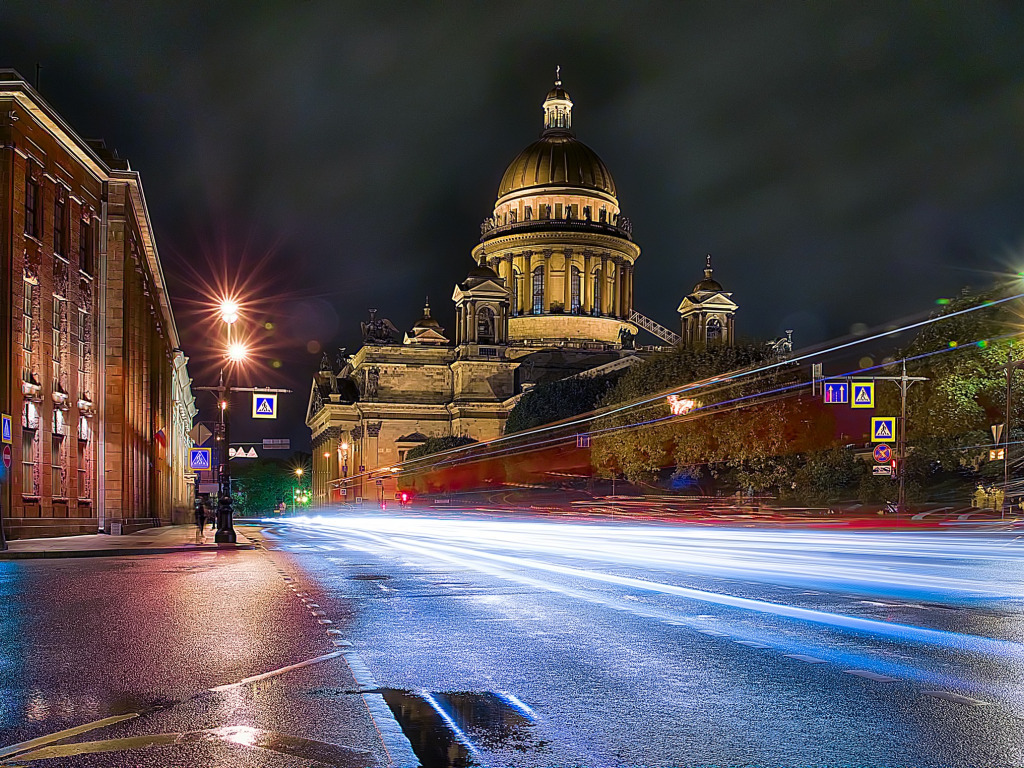 Санкт-Петербург ночь собор