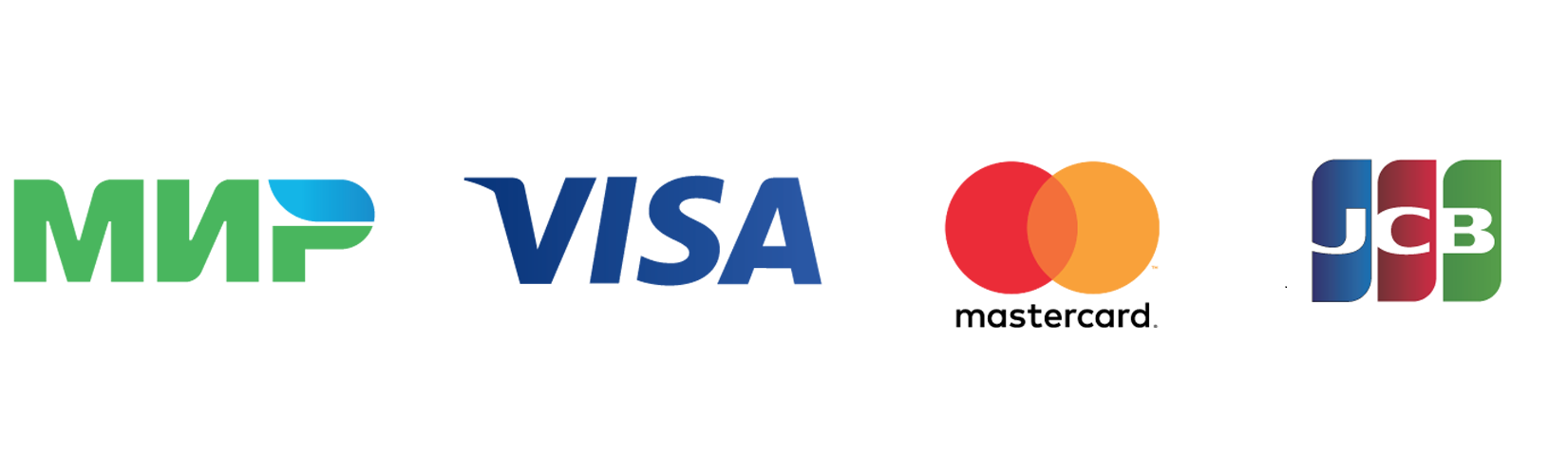 VISA Mastercard Worldwide МИР JCB