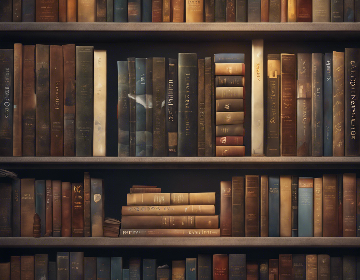 коллекция книг с историями успеха на полке