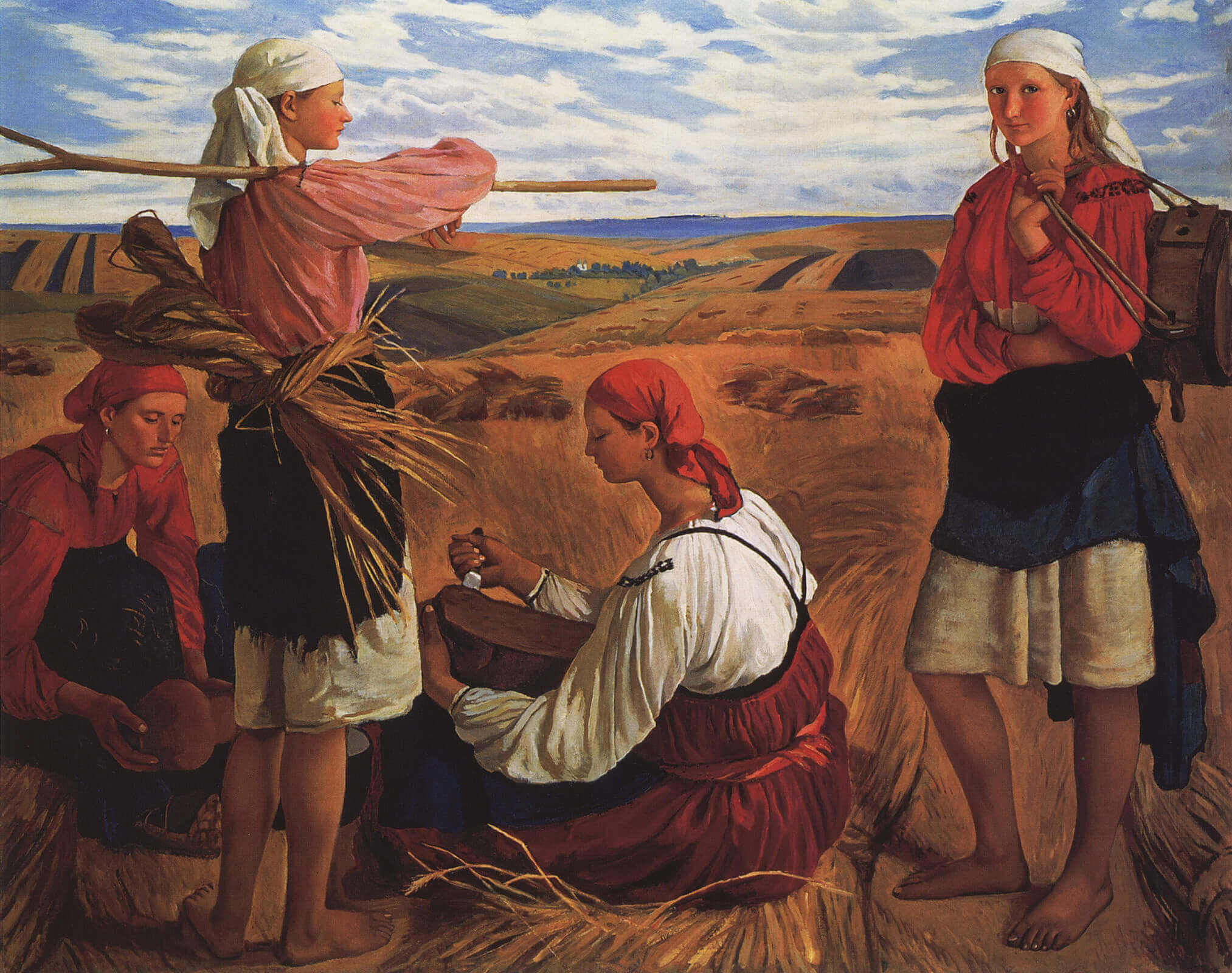 Зинаида Серебрякова. Жатва. Холст, масло. 142 × 177 см. 1915. Одесский художественный музей, Одесса