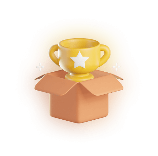 коробка, кубок, награда, приз, доставка