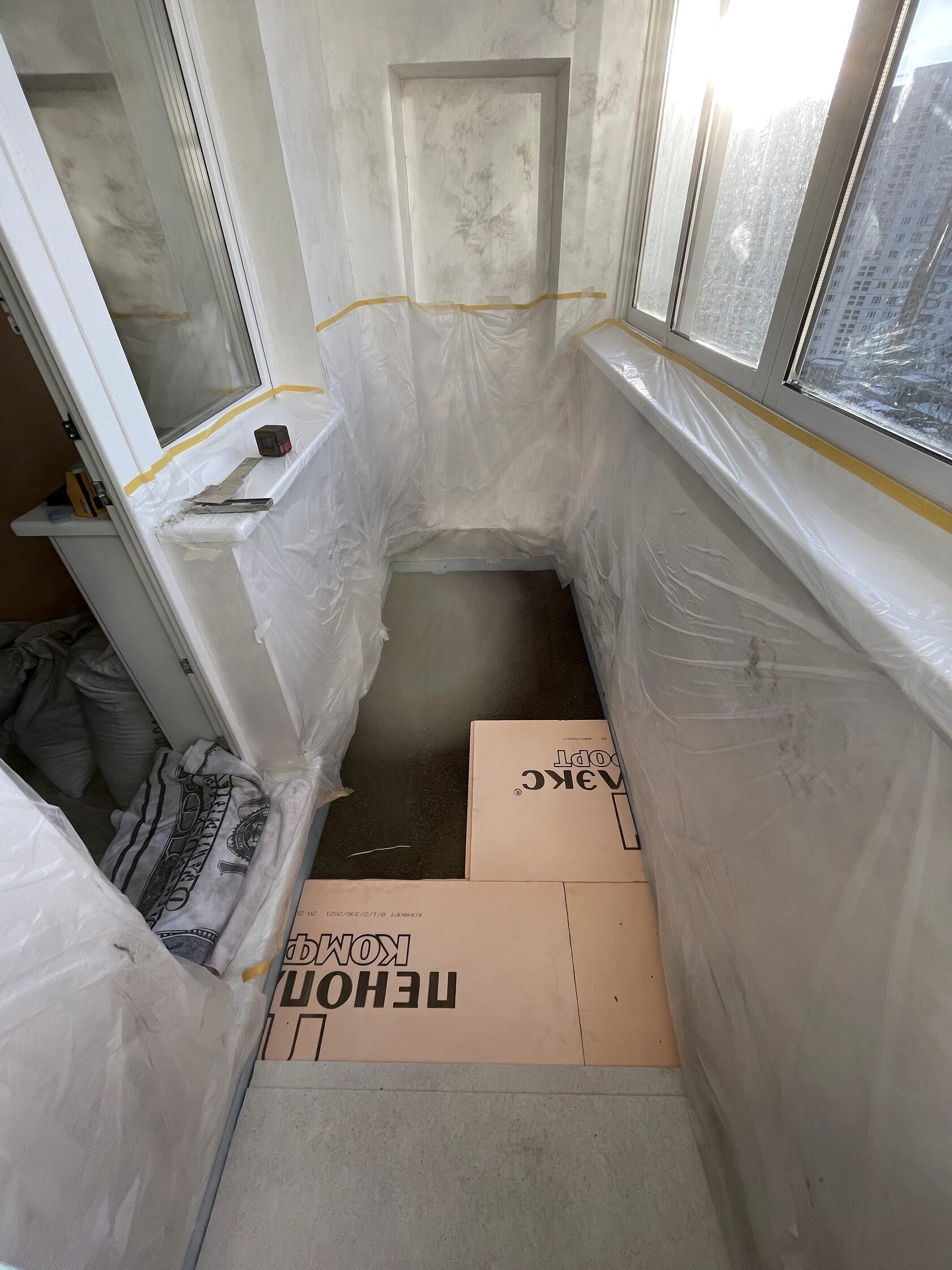 Сухая стяжка в лоджии. Насыпной пол кнауф на лоджии, балконе