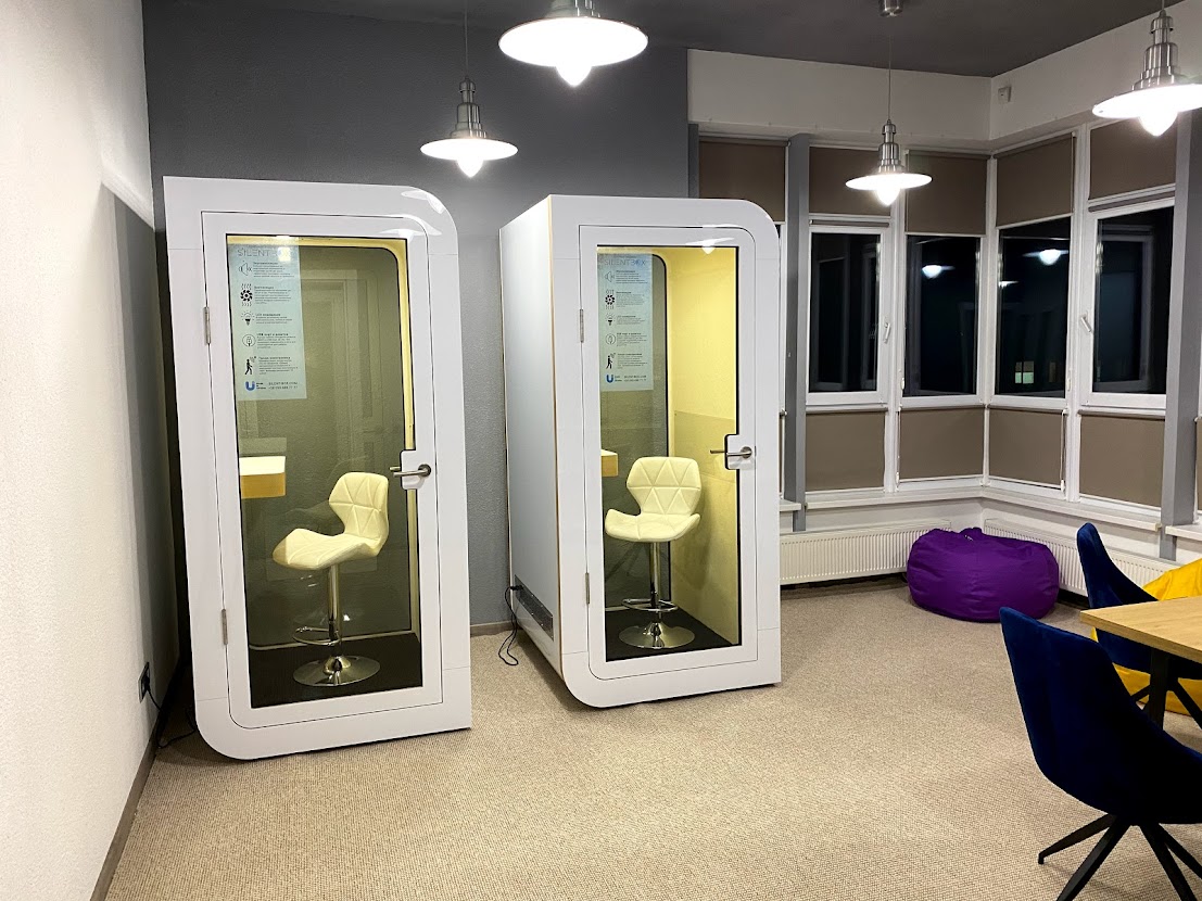 2 Seat Office Booth Soundproof Office Phone Booth Soundproof Cabin