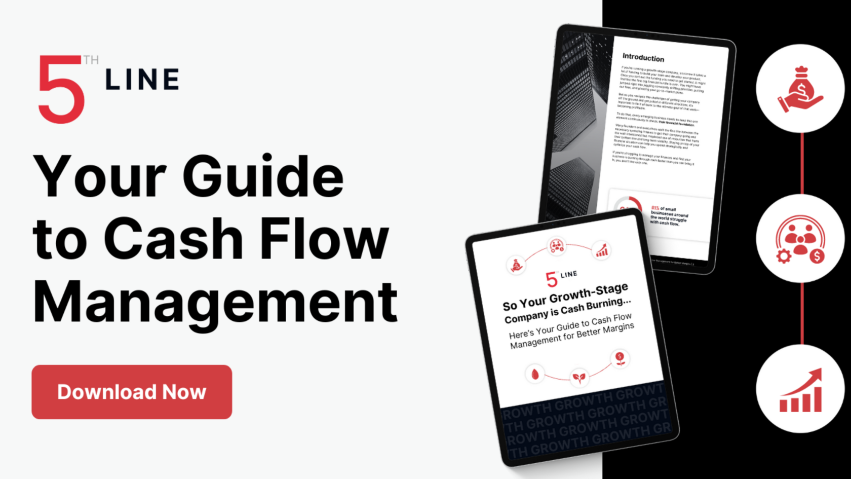 A title page showing this blog teaser is about cash flow management.
