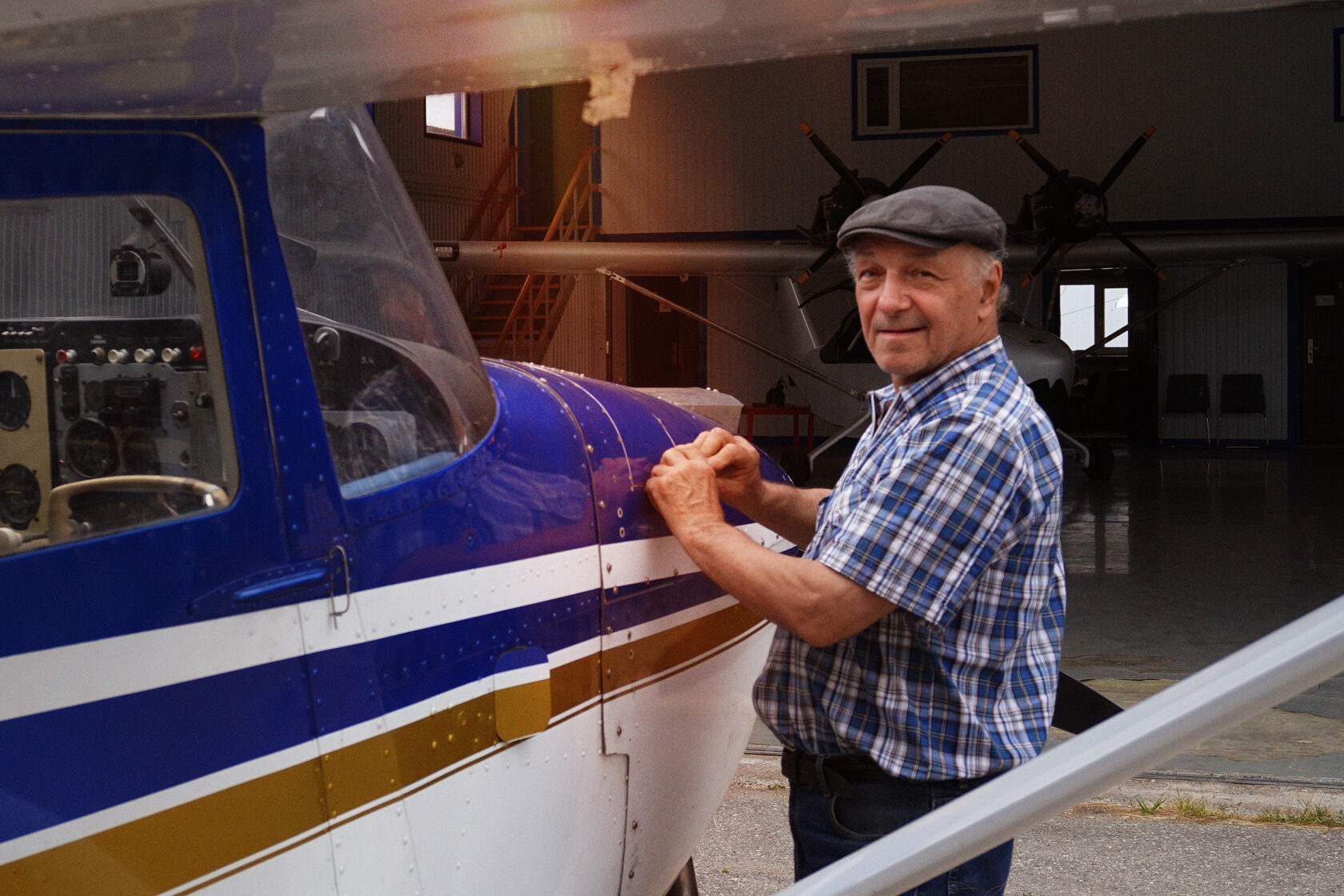 Cessna-172 на аэродроме Большое Грызлово