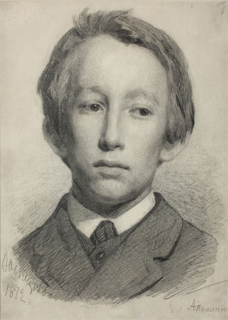 Виктор Васнецов. Портрет А.М. Васнецова, 1872. Бумага, карандаш 36 x 26 см. Государственная Третьяковская галерея. Москва.