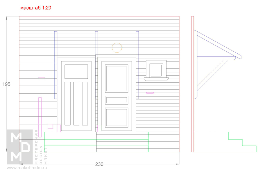 макет крыльца, макет в подарок
