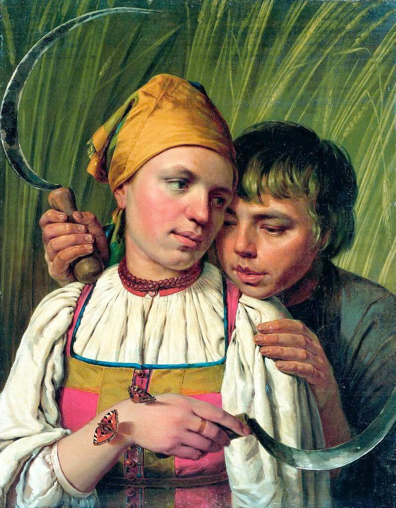 А. Г. Венецианов. Жнецы. Холст, масло. После 1825 г. Государственный Русский музей, Санкт-Петербург