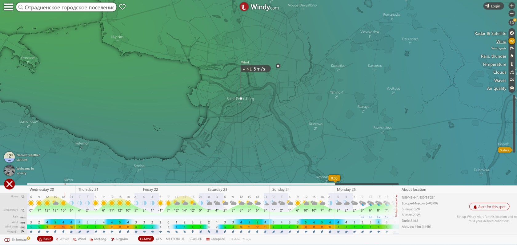 Виндгуру карта погоды интерактивная