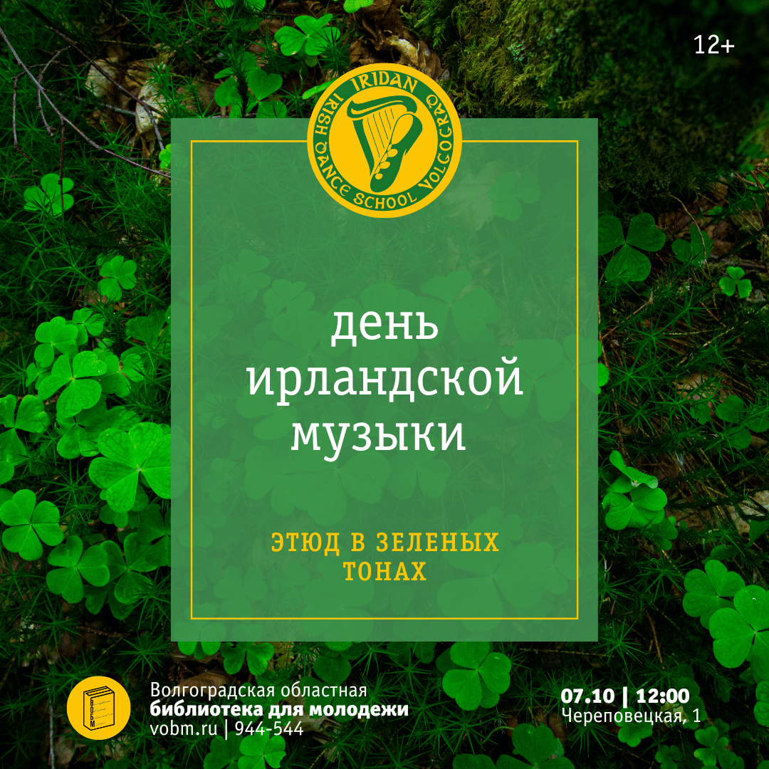 День ирландской музыки «Этюд в зеленых тонах» в ВОБМ