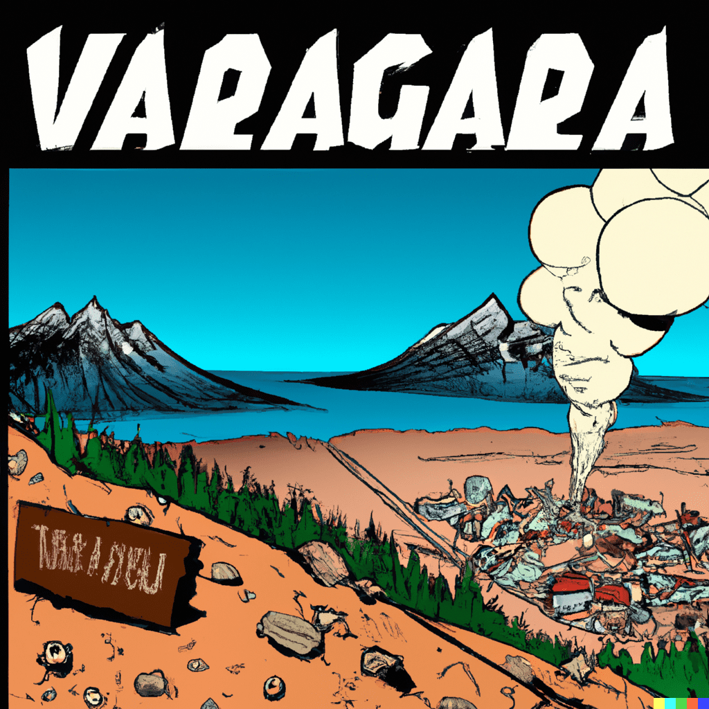 a comic book cover of magadan region