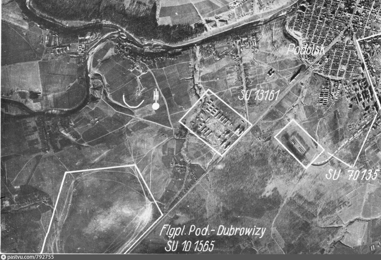 Аэродром «Дубровицы». Немецкая аэрофотосъемка 1942 года.