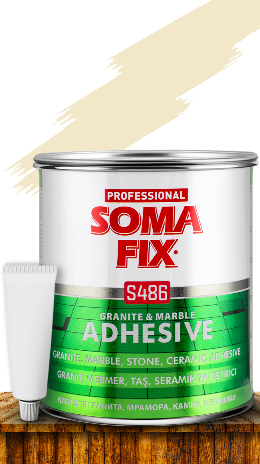 Клей SOMA FIX для мрамора и гранита, 1200 грамм, бежевый S480. Купить от производителя по отличной цене